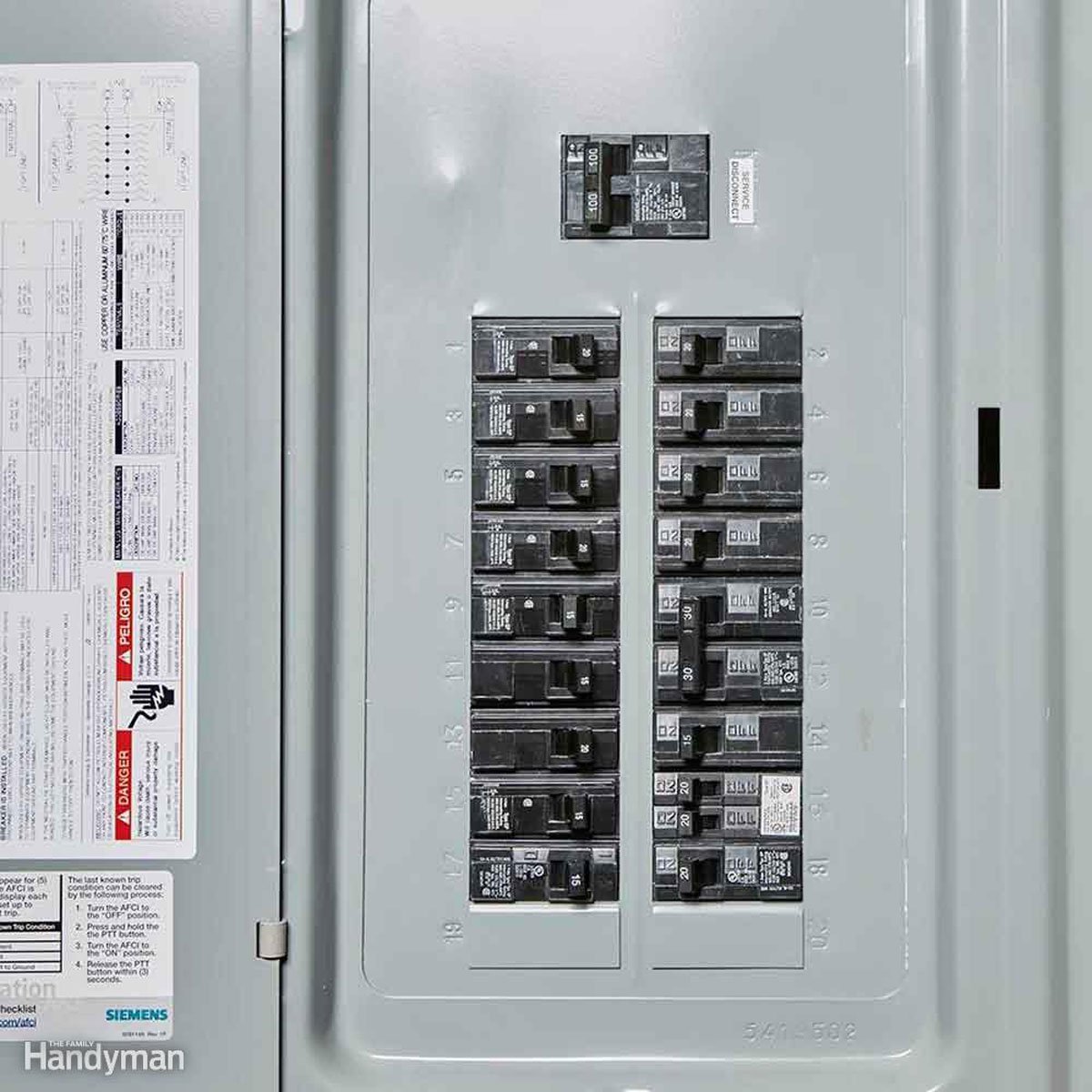 Residential electrical panel and major home systems