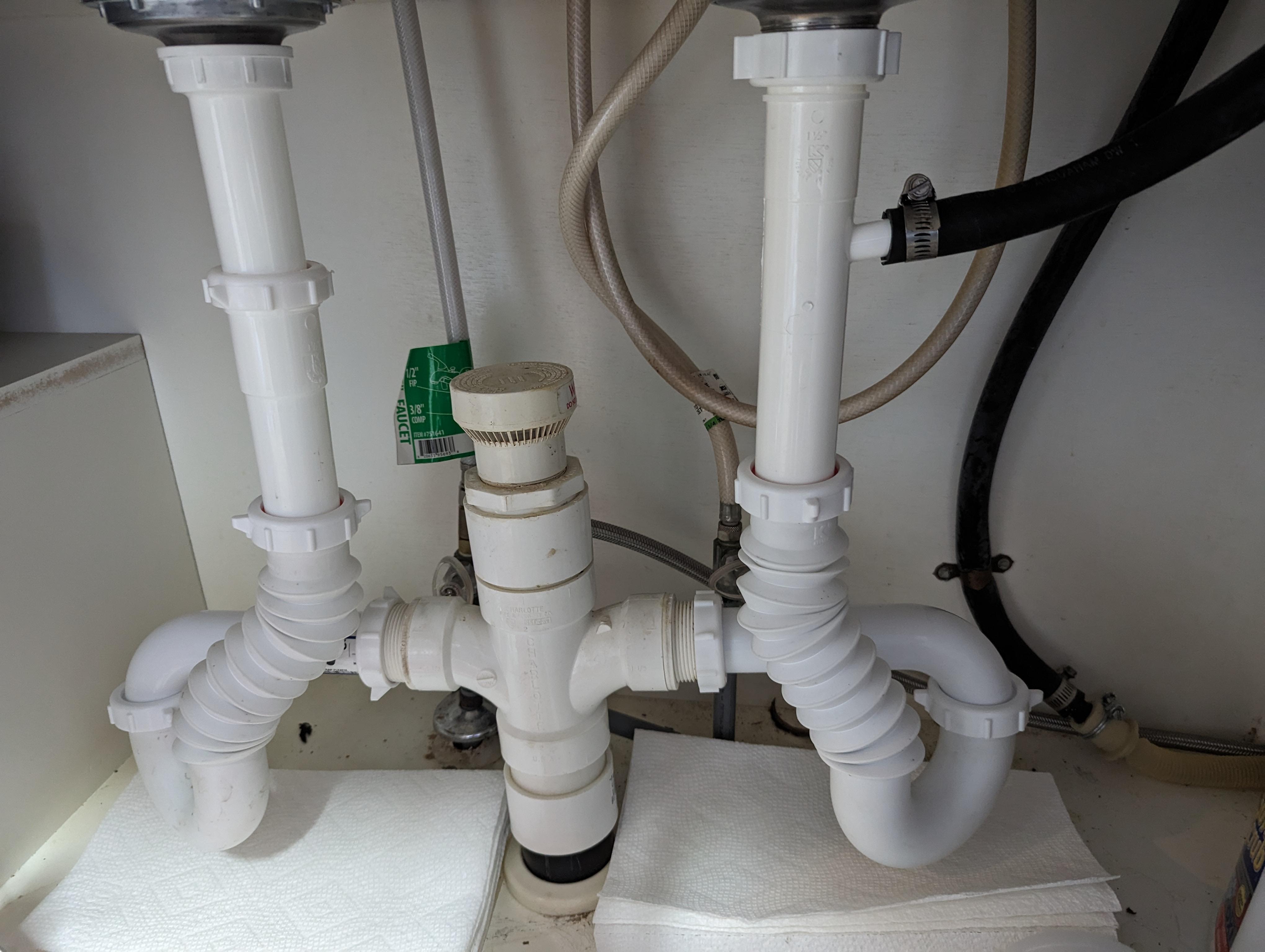 Residential plumbing drain and water supply piping